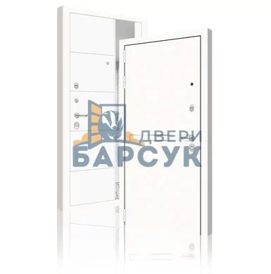 Дверь ЛАБИРИНТ Лайн Уайт с Зеркалом 19 - Белый софт