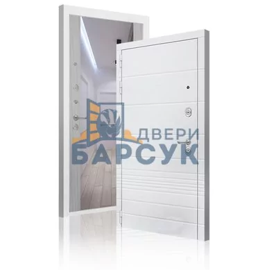 Дверь ЛАБИРИНТ Трендо с Зеркалом Максимум - Сандал белый