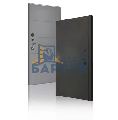 Заводские Двери «ЭТАЛОН 3К Алюминий/Тривия Эмаль светло-серая»